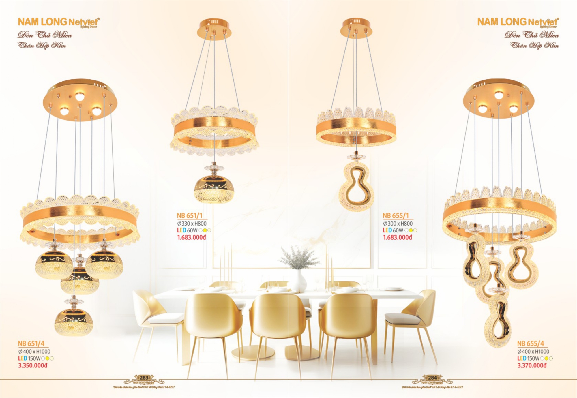 Bảng giá đèn trang trí Nam Long